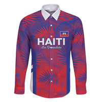 Custom Les Grenadiers Haiti Football Family Matching Off Shoulder Short Dress and Hawaiian Shirt Tropical Vibes - Wonder Print Shop
