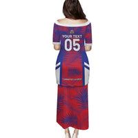 Custom Les Grenadiers Haiti Football Family Matching Puletasi and Hawaiian Shirt Tropical Vibes - Wonder Print Shop