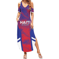 Custom Les Grenadiers Haiti Football Family Matching Summer Maxi Dress and Hawaiian Shirt Tropical Vibes - Wonder Print Shop