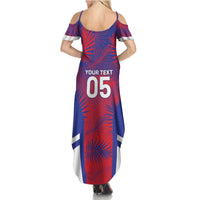 Custom Les Grenadiers Haiti Football Family Matching Summer Maxi Dress and Hawaiian Shirt Tropical Vibes - Wonder Print Shop