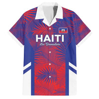 Custom Les Grenadiers Haiti Football Hawaiian Shirt Tropical Vibes - Wonder Print Shop