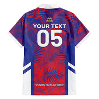 Custom Les Grenadiers Haiti Football Hawaiian Shirt Tropical Vibes - Wonder Print Shop