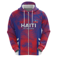 Custom Les Grenadiers Haiti Football Hoodie Tropical Vibes - Wonder Print Shop