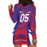 Custom Les Grenadiers Haiti Football Hoodie Dress Tropical Vibes - Wonder Print Shop