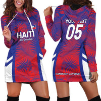 Custom Les Grenadiers Haiti Football Hoodie Dress Tropical Vibes - Wonder Print Shop