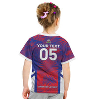 Custom Les Grenadiers Haiti Football Kid T Shirt Tropical Vibes - Wonder Print Shop