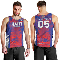 Custom Les Grenadiers Haiti Football Men Tank Top Tropical Vibes - Wonder Print Shop