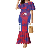 Custom Les Grenadiers Haiti Football Mermaid Dress Tropical Vibes - Wonder Print Shop