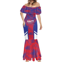 Custom Les Grenadiers Haiti Football Mermaid Dress Tropical Vibes - Wonder Print Shop