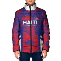 Custom Les Grenadiers Haiti Football Padded Jacket Tropical Vibes - Wonder Print Shop