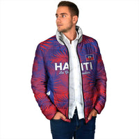 Custom Les Grenadiers Haiti Football Padded Jacket Tropical Vibes - Wonder Print Shop