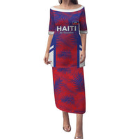 Custom Les Grenadiers Haiti Football Puletasi Tropical Vibes - Wonder Print Shop