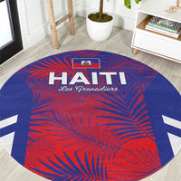 Les Grenadiers Haiti Football Round Carpet Tropical Vibes - Wonder Print Shop
