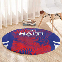 Les Grenadiers Haiti Football Round Carpet Tropical Vibes - Wonder Print Shop