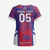 Custom Les Grenadiers Haiti Football Scrub Top Tropical Vibes - Wonder Print Shop