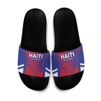 Les Grenadiers Haiti Football Slide Sandals Tropical Vibes - Wonder Print Shop