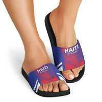 Les Grenadiers Haiti Football Slide Sandals Tropical Vibes - Wonder Print Shop