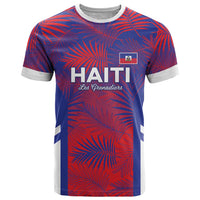 Custom Les Grenadiers Haiti Football T Shirt Tropical Vibes - Wonder Print Shop