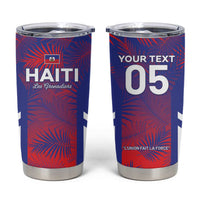 Custom Les Grenadiers Haiti Football Tumbler Cup Tropical Vibes - Wonder Print Shop