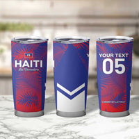 Custom Les Grenadiers Haiti Football Tumbler Cup Tropical Vibes - Wonder Print Shop