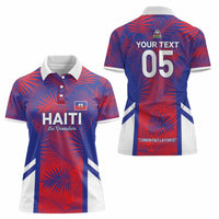 Custom Les Grenadiers Haiti Football Women Polo Shirt Tropical Vibes - Wonder Print Shop