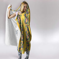Aloha Hawaii Mardi Gras Hooded Blanket Gold Style
