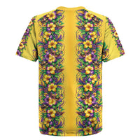 Aloha Hawaii Mardi Gras Rugby Jersey Gold Style