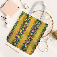 Aloha Hawaii Mardi Gras Tote Bag Gold Style