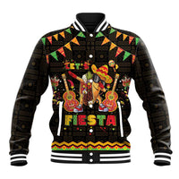 Mexico Cinco De Mayo Baseball Jacket Let's Fiesta Dabbing Taco