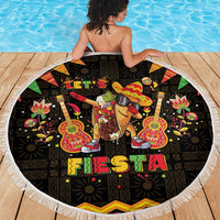 Mexico Cinco De Mayo Beach Blanket Let's Fiesta Dabbing Taco