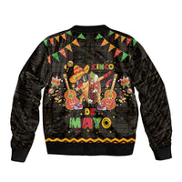 Mexico Cinco De Mayo Bomber Jacket Let's Fiesta Dabbing Taco