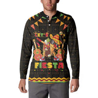 Mexico Cinco De Mayo Button Sweatshirt Let's Fiesta Dabbing Taco