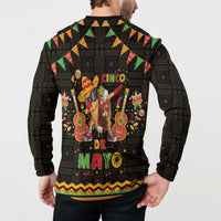 Mexico Cinco De Mayo Button Sweatshirt Let's Fiesta Dabbing Taco