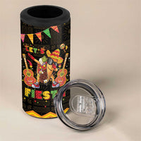 Mexico Cinco De Mayo 4 in 1 Can Cooler Tumbler Let's Fiesta Dabbing Taco