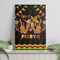 Mexico Cinco De Mayo Canvas Wall Art Let's Fiesta Dabbing Taco