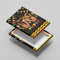 Mexico Cinco De Mayo Canvas Wall Art Let's Fiesta Dabbing Taco