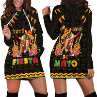 Mexico Cinco De Mayo Hoodie Dress Let's Fiesta Dabbing Taco