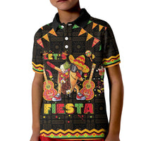Mexico Cinco De Mayo Kid Polo Shirt Let's Fiesta Dabbing Taco