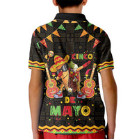 Mexico Cinco De Mayo Kid Polo Shirt Let's Fiesta Dabbing Taco