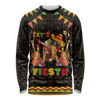 Mexico Cinco De Mayo Long Sleeve Shirt Let's Fiesta Dabbing Taco