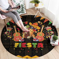 Mexico Cinco De Mayo Round Carpet Let's Fiesta Dabbing Taco