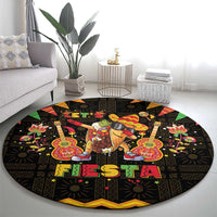 Mexico Cinco De Mayo Round Carpet Let's Fiesta Dabbing Taco