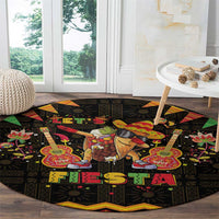 Mexico Cinco De Mayo Round Carpet Let's Fiesta Dabbing Taco