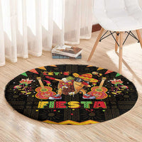 Mexico Cinco De Mayo Round Carpet Let's Fiesta Dabbing Taco