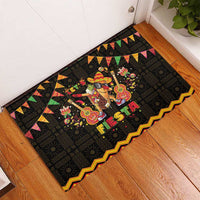 Mexico Cinco De Mayo Rubber Doormat Let's Fiesta Dabbing Taco