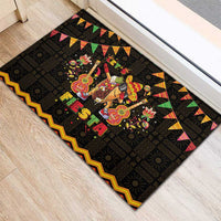 Mexico Cinco De Mayo Rubber Doormat Let's Fiesta Dabbing Taco