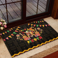 Mexico Cinco De Mayo Rubber Doormat Let's Fiesta Dabbing Taco