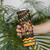 Mexico Cinco De Mayo Skinny Tumbler Let's Fiesta Dabbing Taco