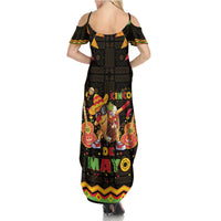 Mexico Cinco De Mayo Summer Maxi Dress Let's Fiesta Dabbing Taco