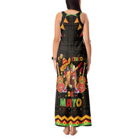 Mexico Cinco De Mayo Tank Maxi Dress Let's Fiesta Dabbing Taco